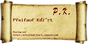 Pfeifauf Kürt névjegykártya